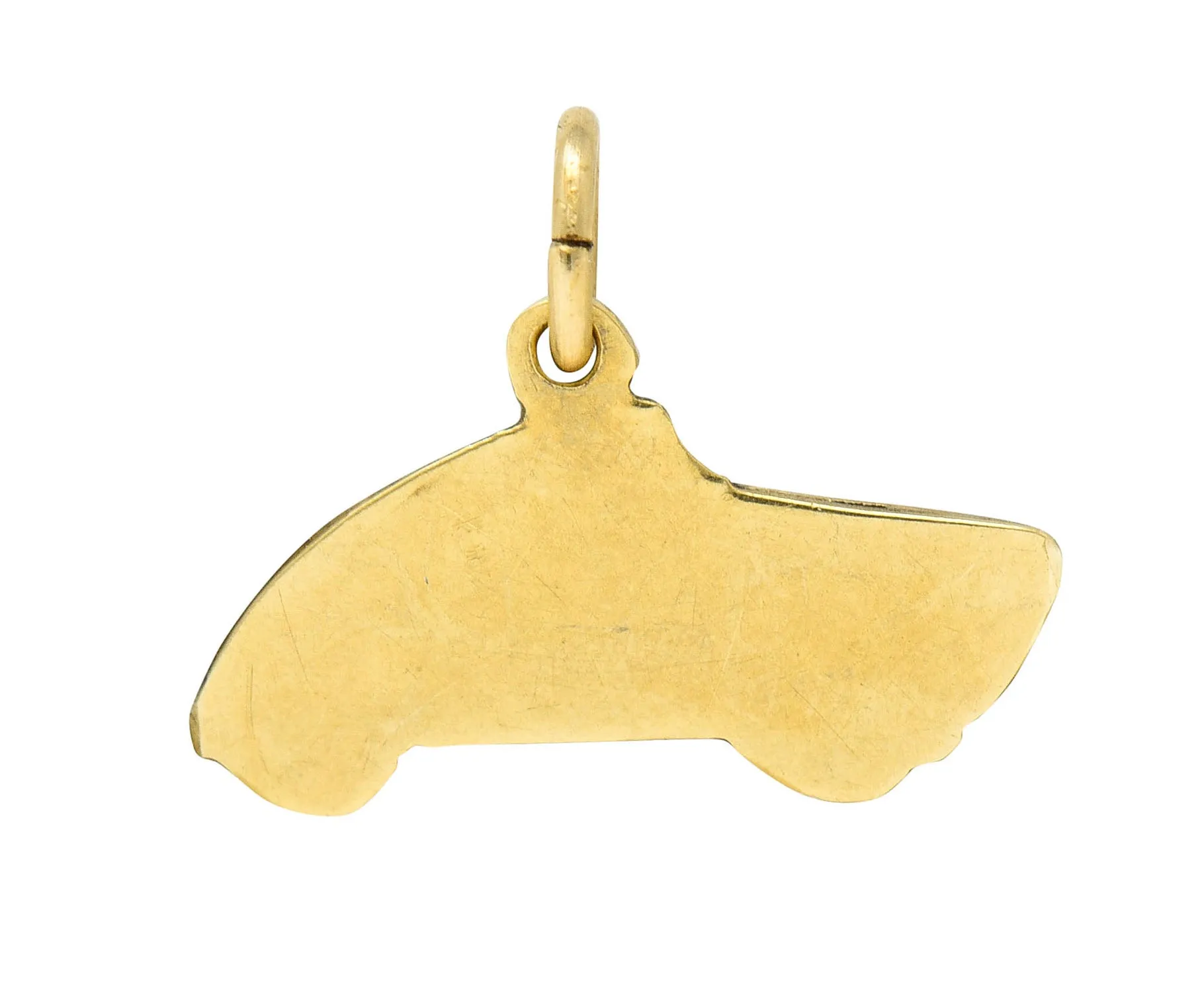 1940's Retro Enamel 14 Karat Gold Car Charm