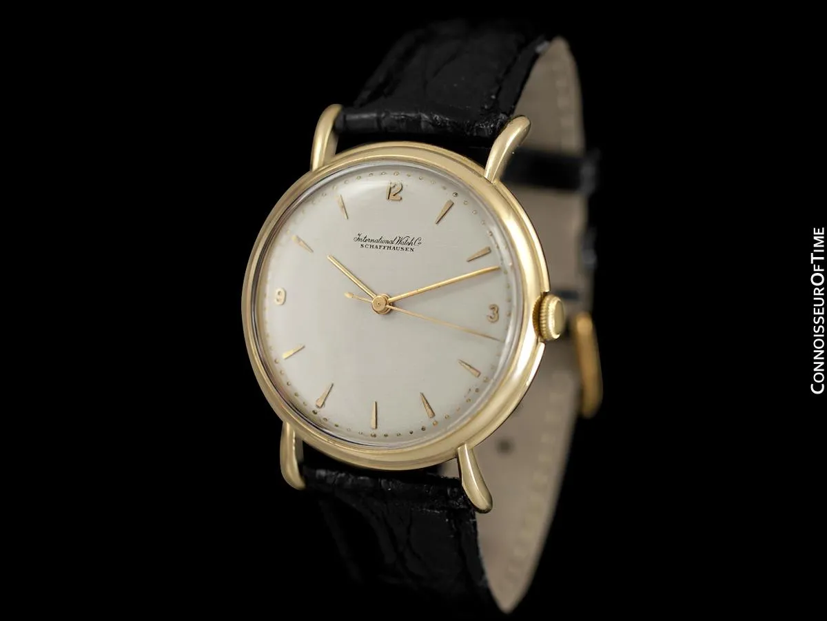 1947 IWC Vintage Mens Large Handwound Dress Watch, Caliber 60 - 18K Gold