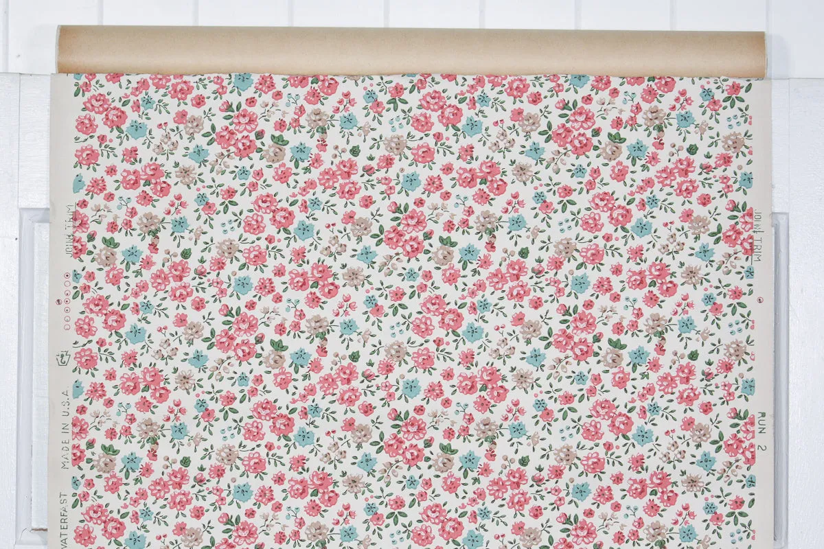 1950s Floral Vintage Wallpaper