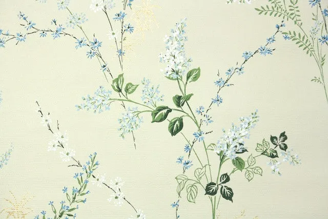 1950s Floral Vintage Wallpaper