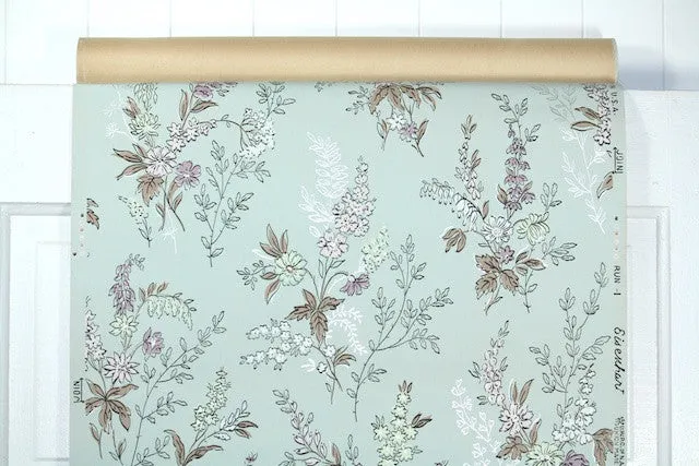 1950s Floral Vintage Wallpaper