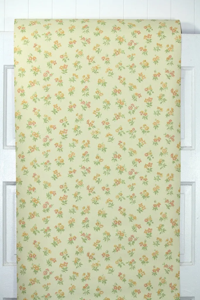 1960s Floral Vintage Wallpaper