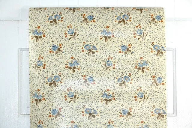 1970s Floral Vintage Wallpaper