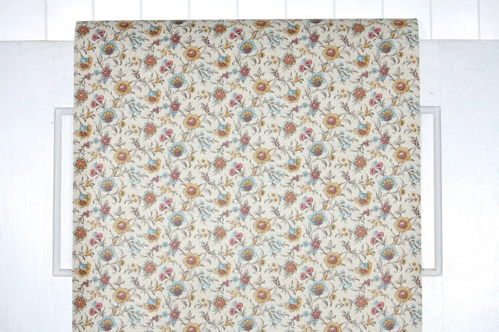 1970s Floral Vintage Wallpaper