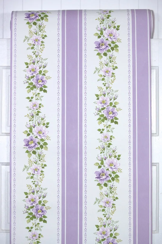 1970s Vintage Flock Wallpaper
