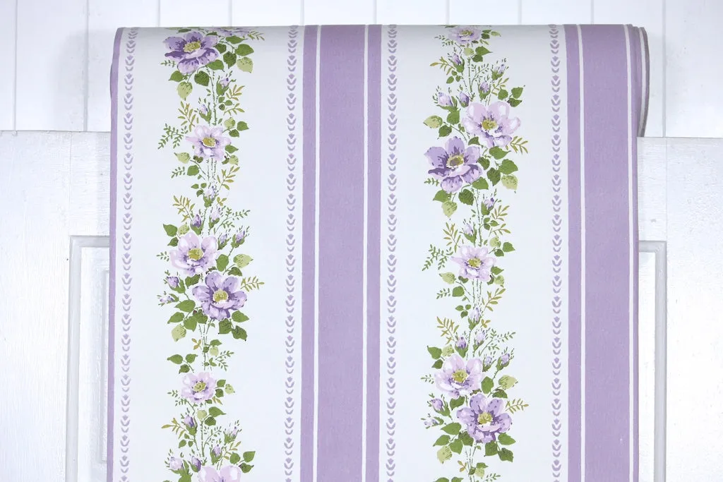 1970s Vintage Flock Wallpaper