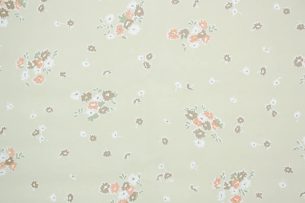 1980s Floral Vintage Wallpaper