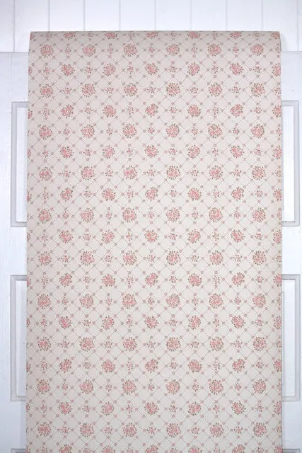 1980s Floral Vintage Wallpaper