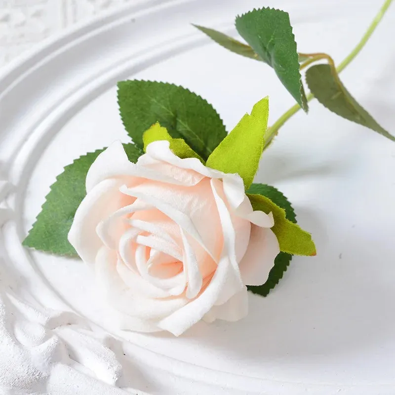 20pcs Realistic Velvet Silk Rose Bouquet