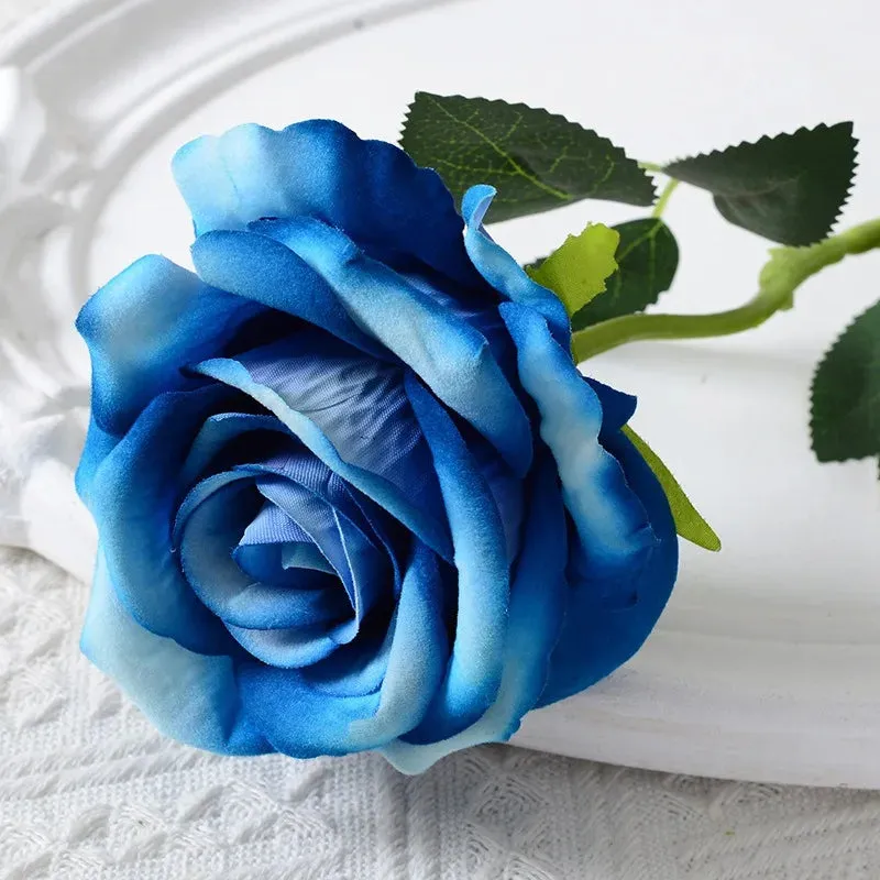 20pcs Realistic Velvet Silk Rose Bouquet