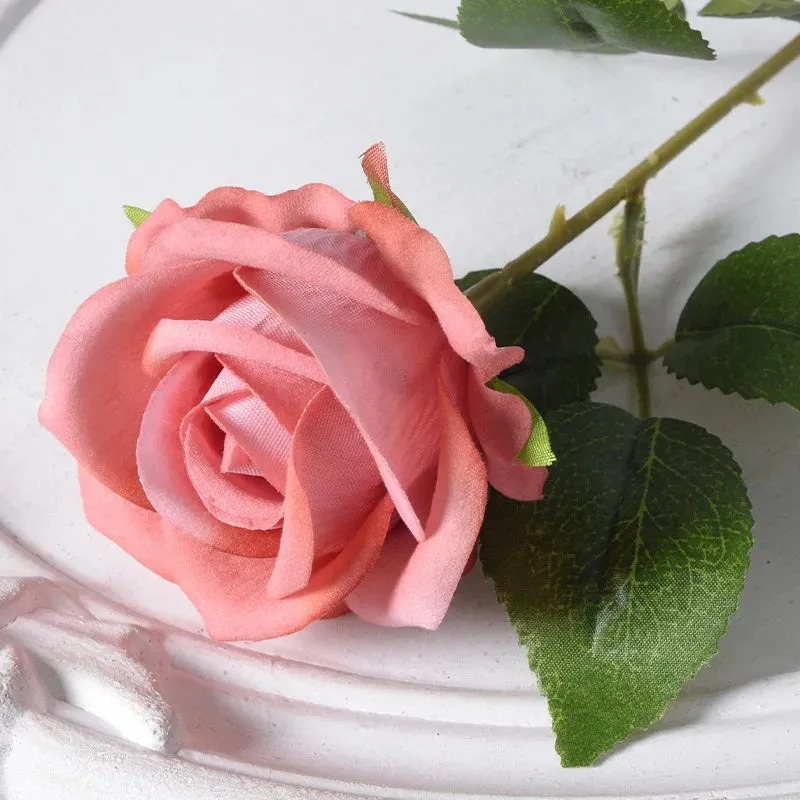 20pcs Realistic Velvet Silk Rose Bouquet