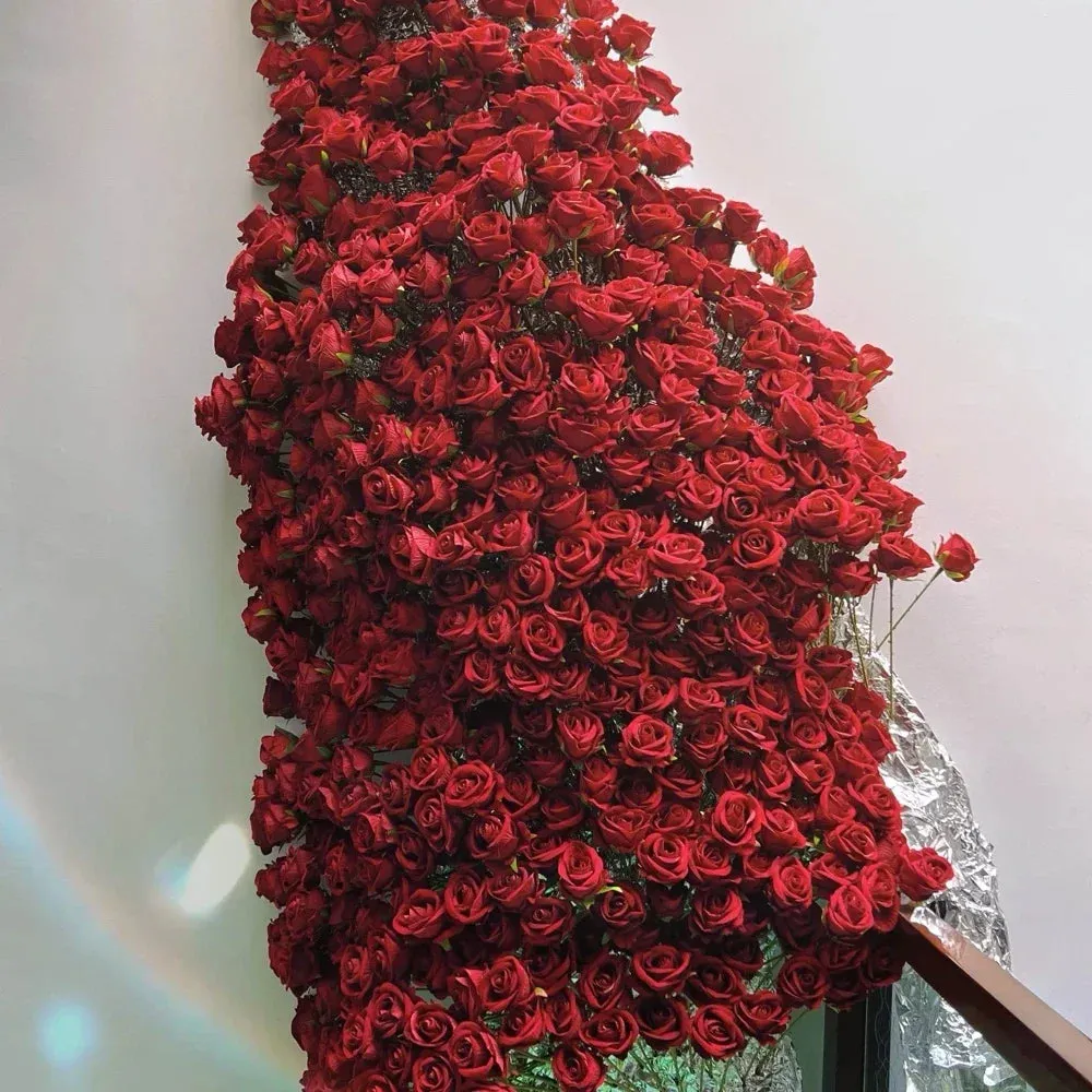 20pcs Realistic Velvet Silk Rose Bouquet