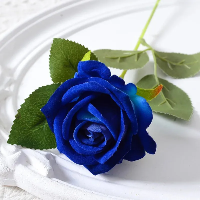 20pcs Realistic Velvet Silk Rose Bouquet