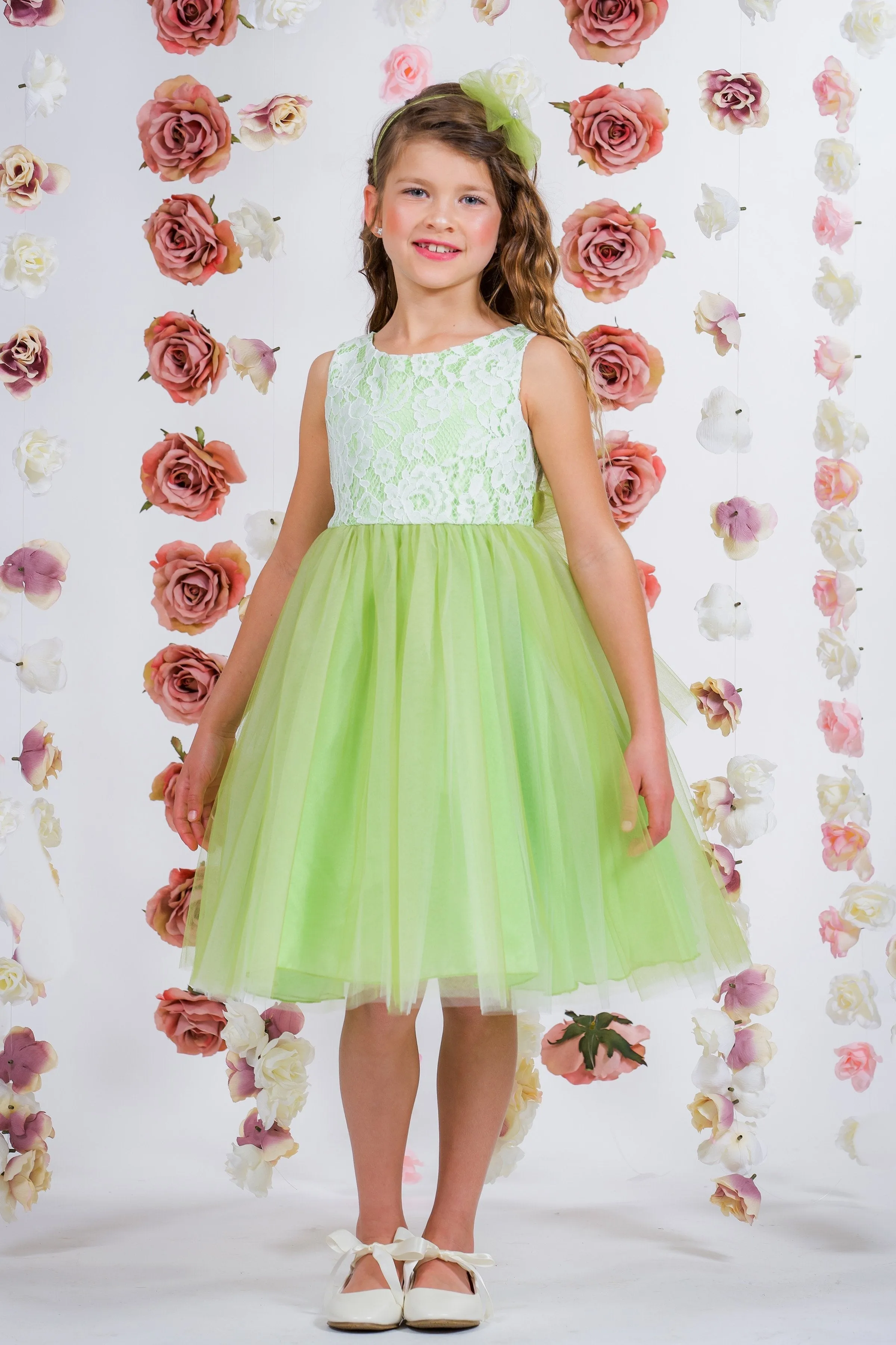 414 Lace Illusion Dress (Sale Colors)