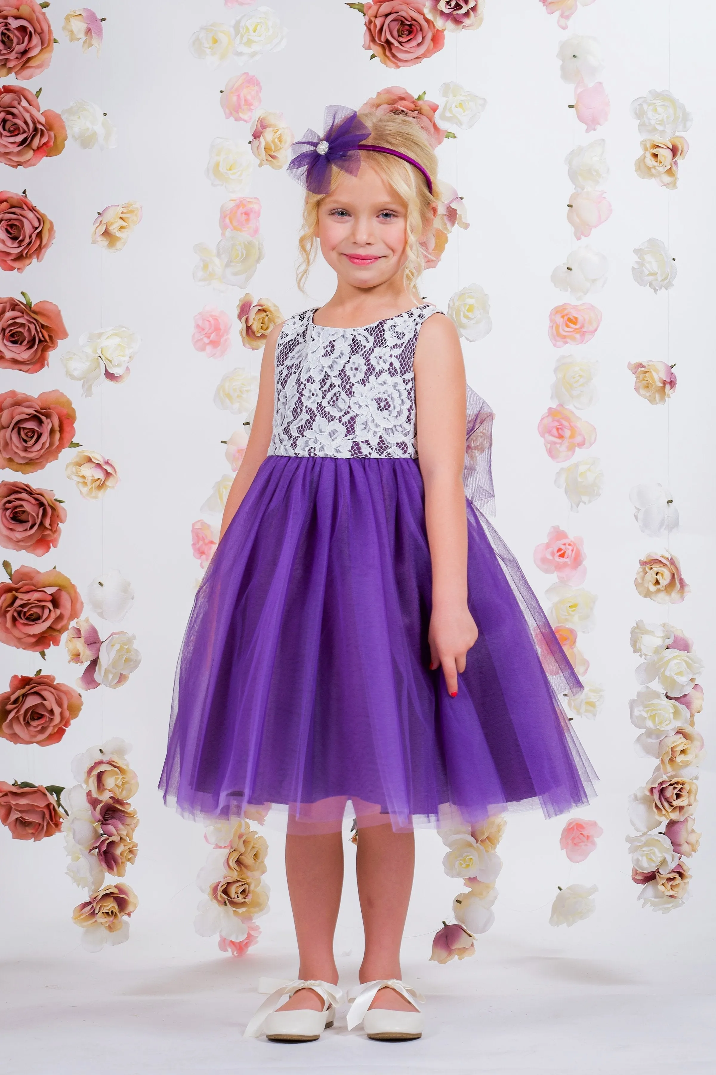 414 Lace Illusion Dress (Sale Colors)