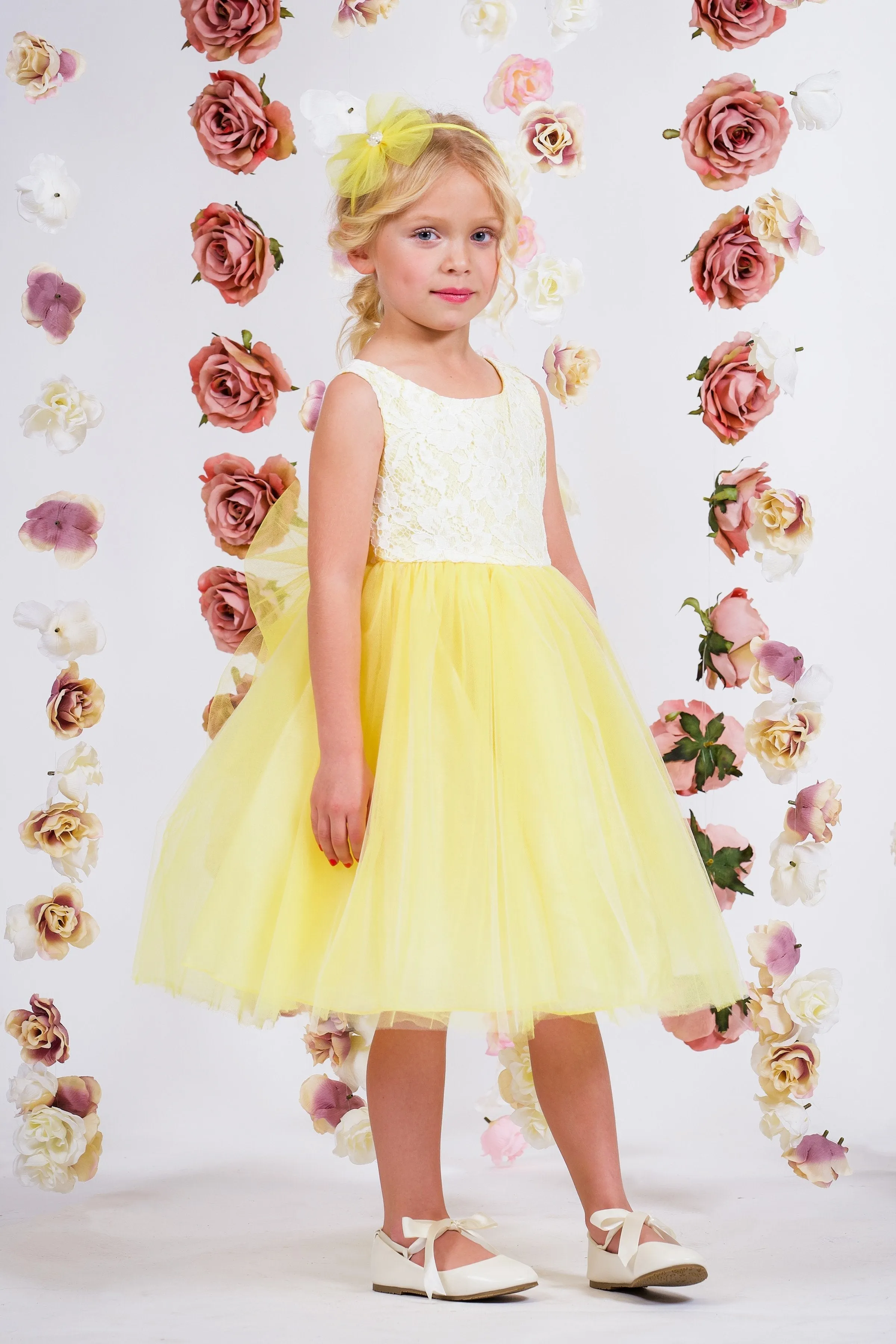414 Lace Illusion Dress (Sale Colors)