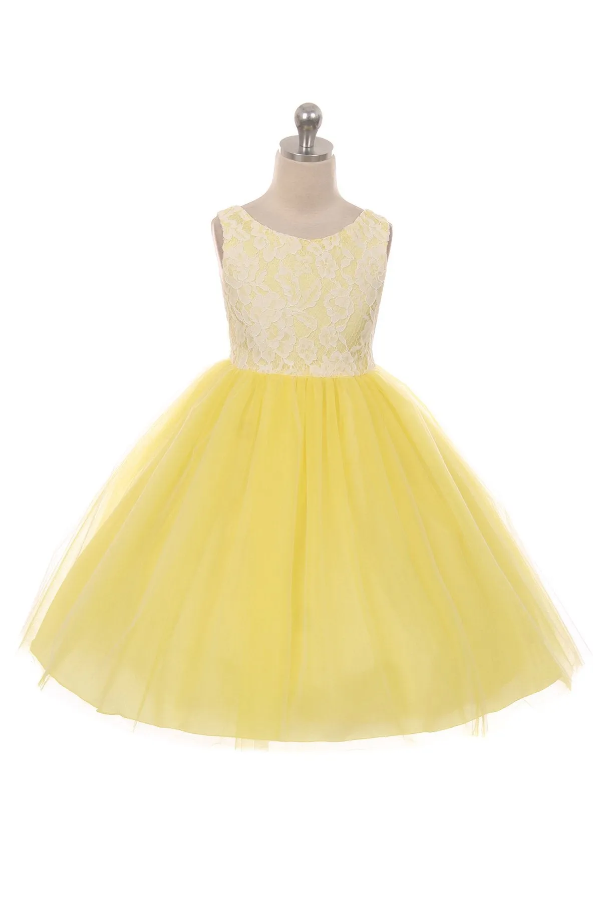 414 Lace Illusion Dress (Sale Colors)