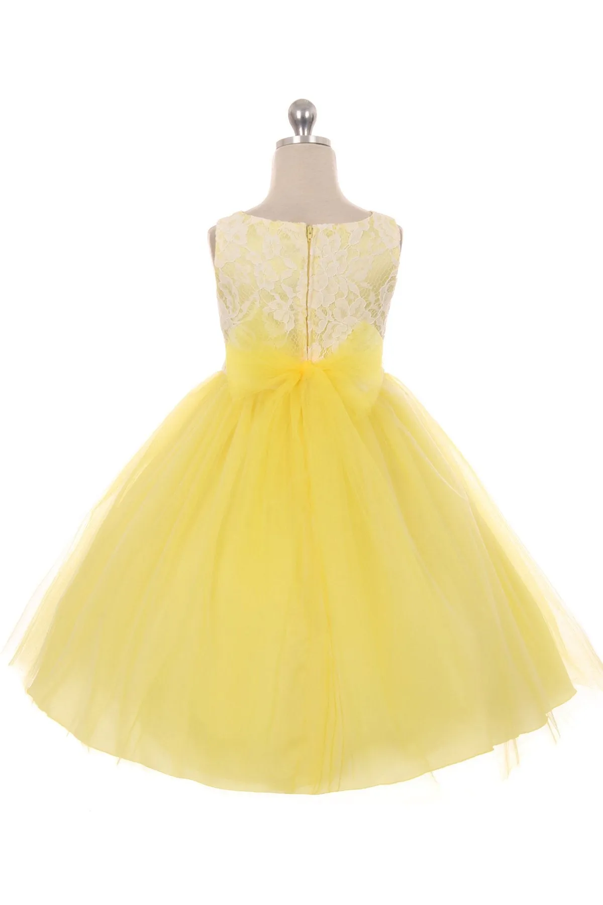 414 Lace Illusion Dress (Sale Colors)