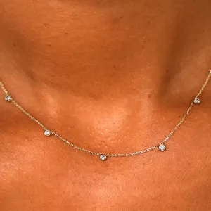 5 Diamond Cable Necklace
