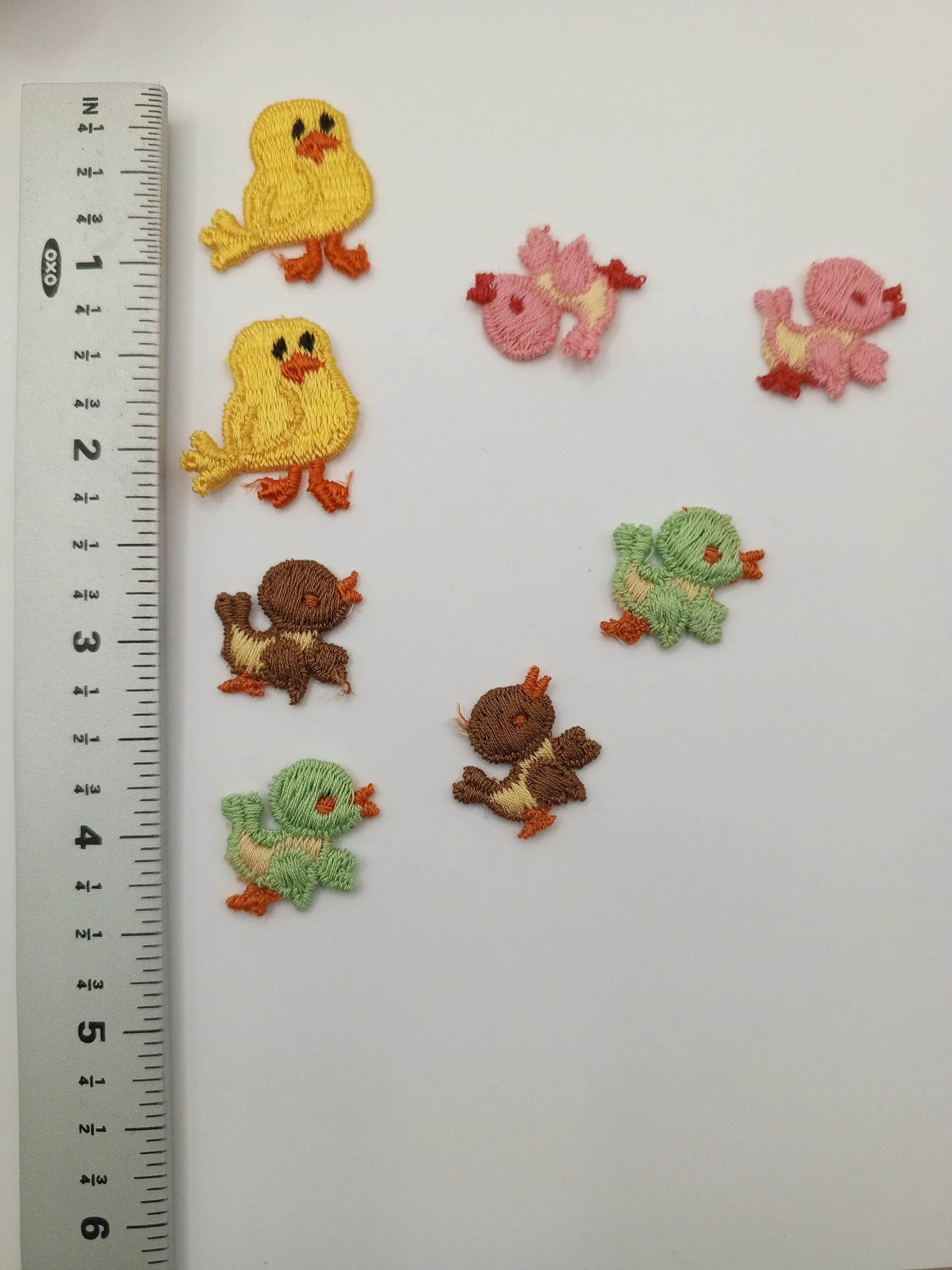 8 pieces VINTAGE Pink Lime Brown BIRDS Yellow CHICK Appliques Cute Decorative Sew on Patches 502