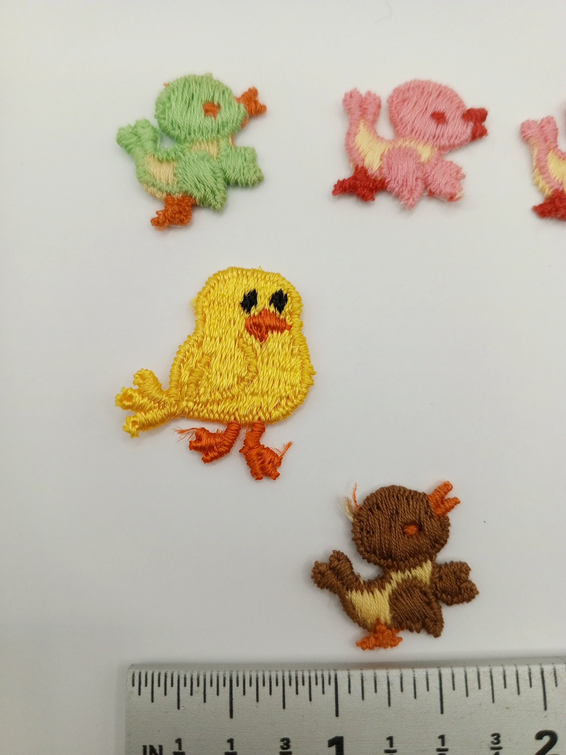 8 pieces VINTAGE Pink Lime Brown BIRDS Yellow CHICK Appliques Cute Decorative Sew on Patches 502