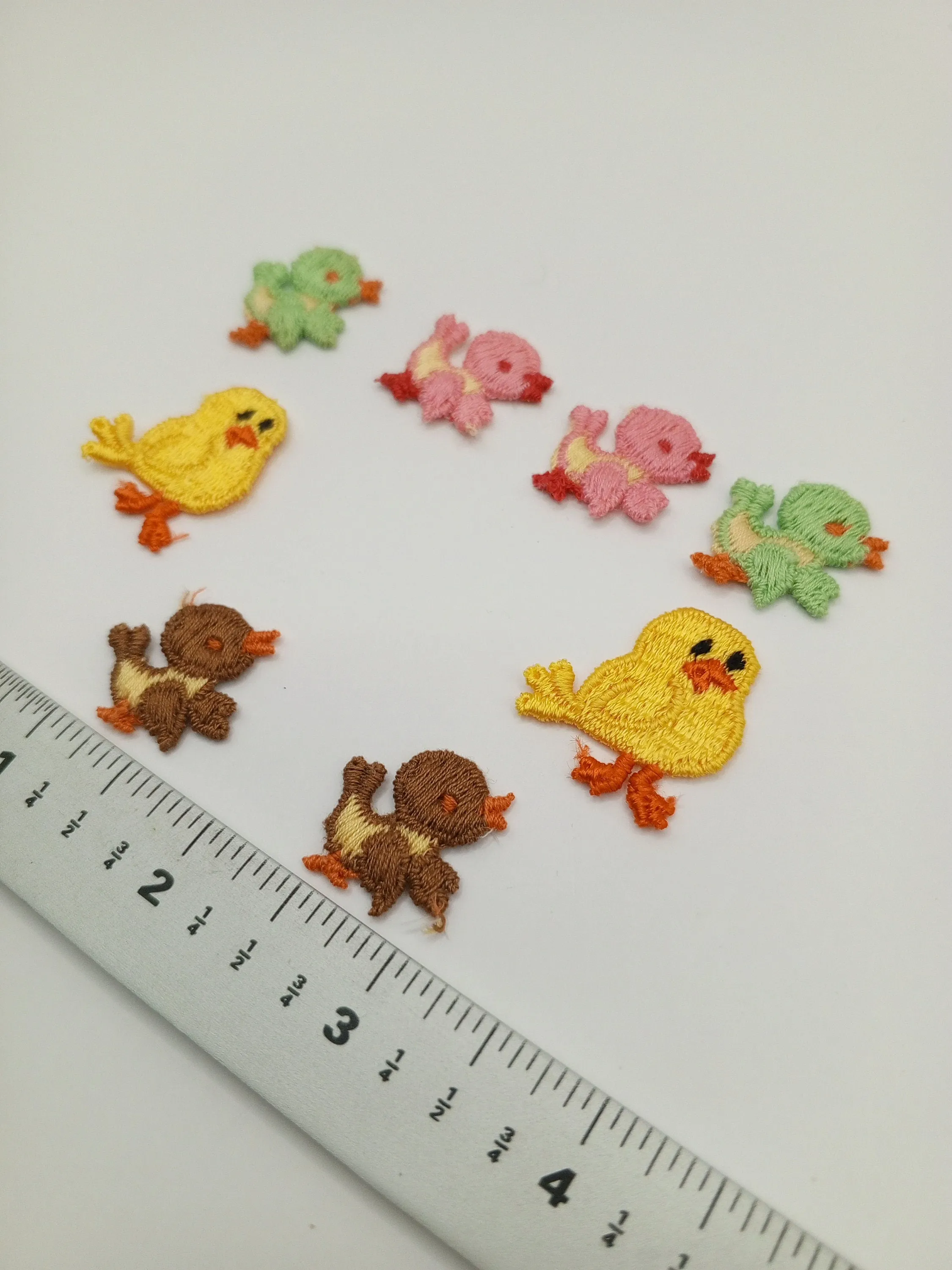 8 pieces VINTAGE Pink Lime Brown BIRDS Yellow CHICK Appliques Cute Decorative Sew on Patches 502
