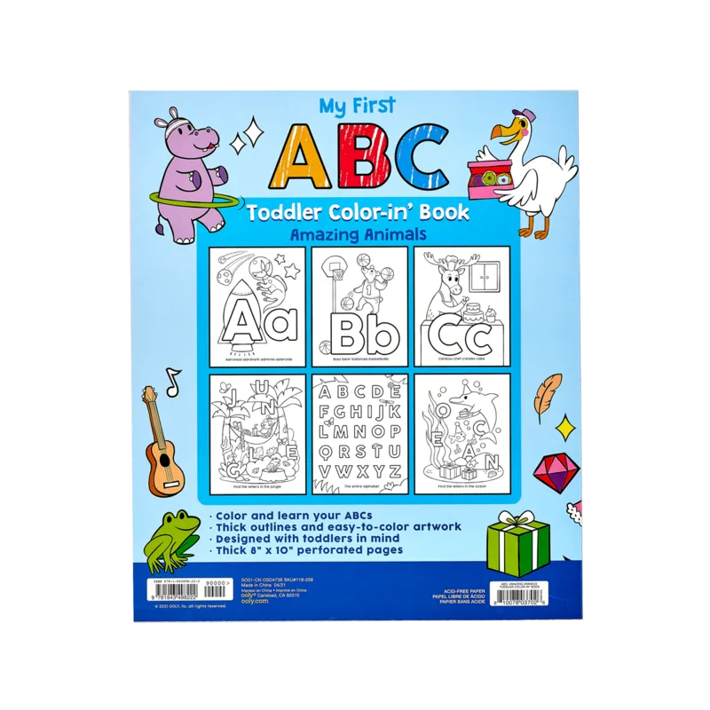 ABC: Amazing Animals Toddler Coloring Book