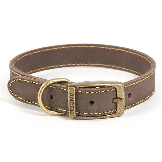 Ancol Timberwolf Leather Dog Collars