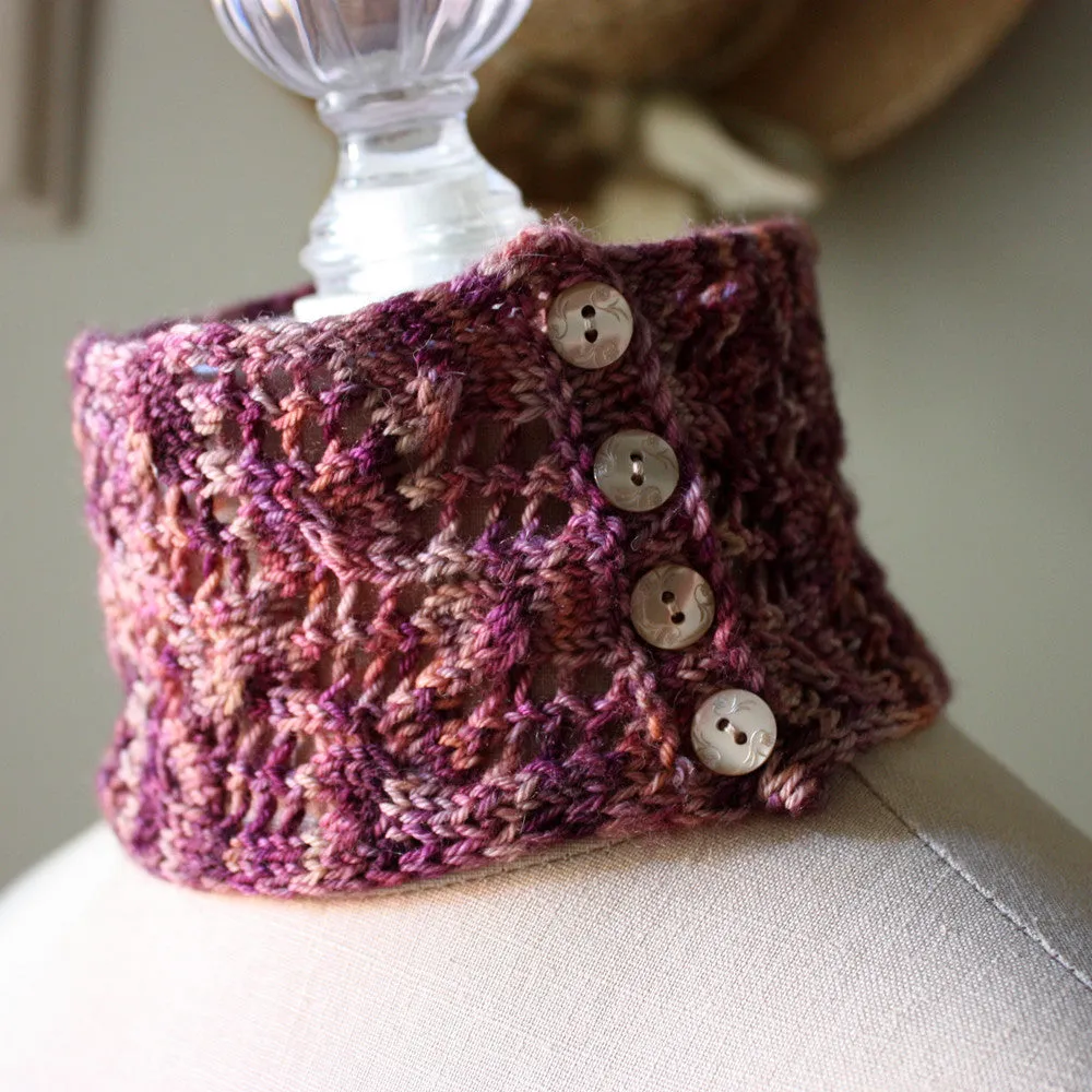 Arabesque Lace Neckwarmer Knitting Pattern