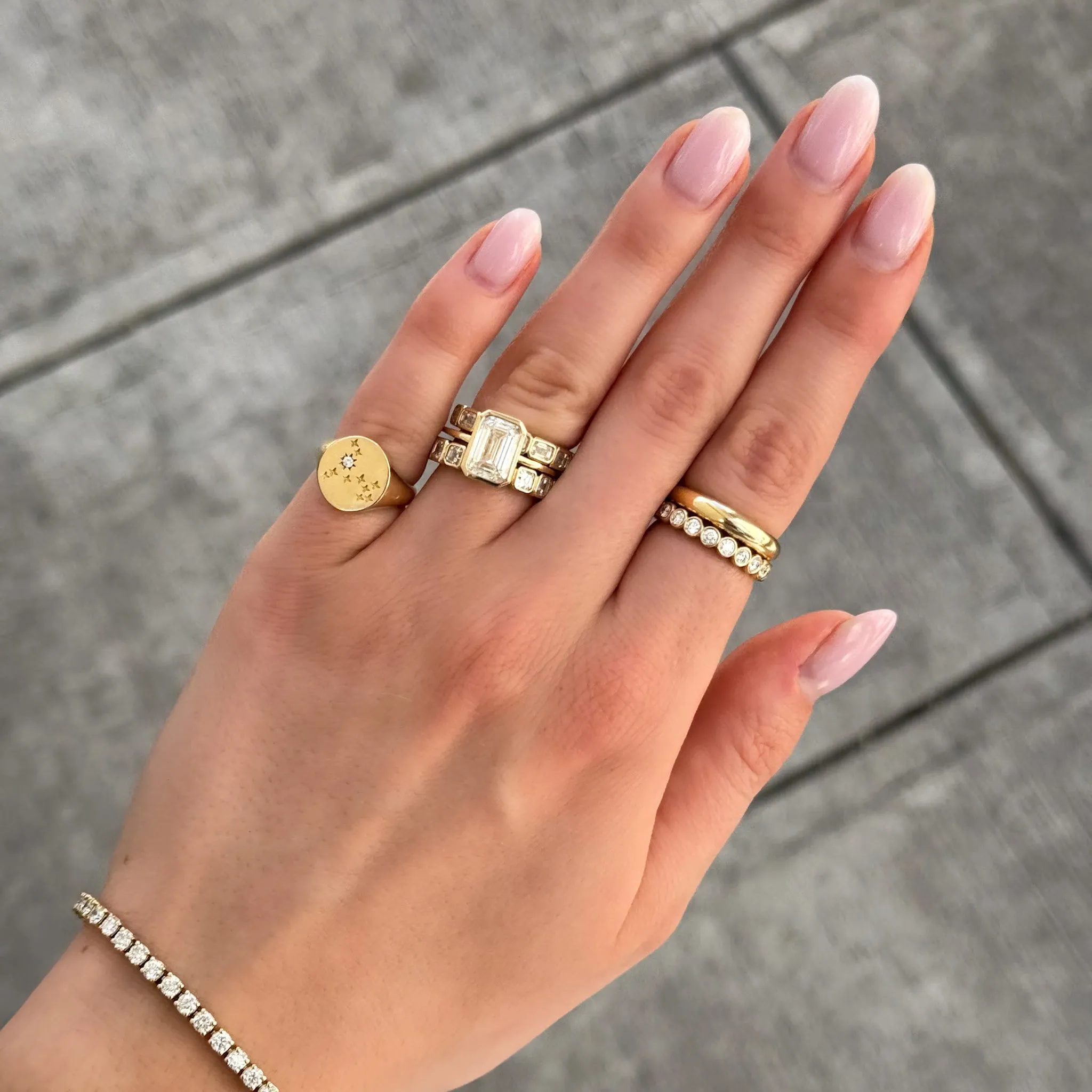 Baby Bezel Eternity Band with Rounds