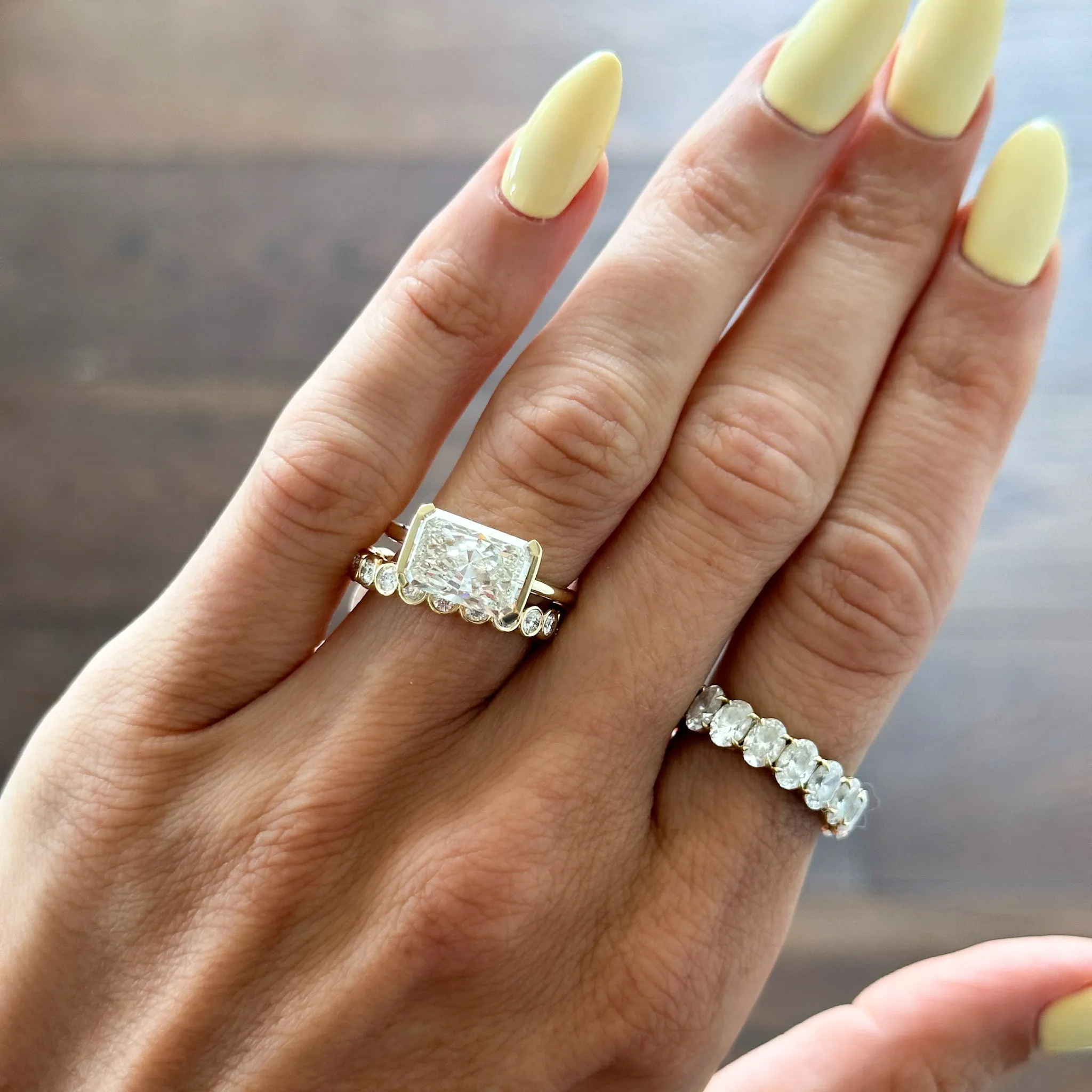 Baby Bezel Eternity Band with Rounds