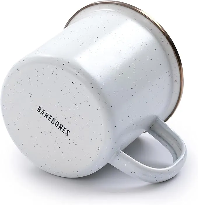Barebones Living Enamel Cup Set Eggshell