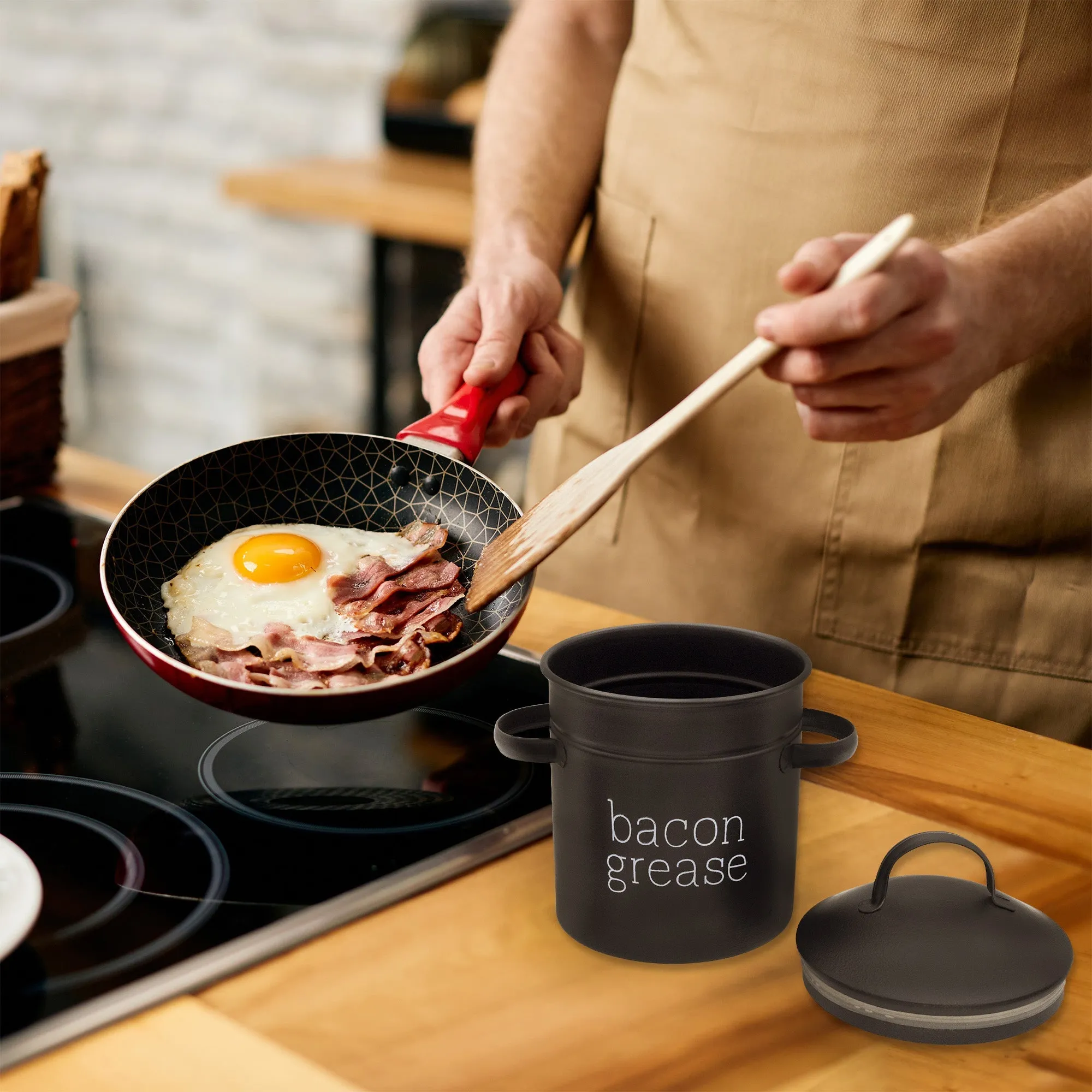 Black Farmhouse Bacon Grease Container (Case of 36)