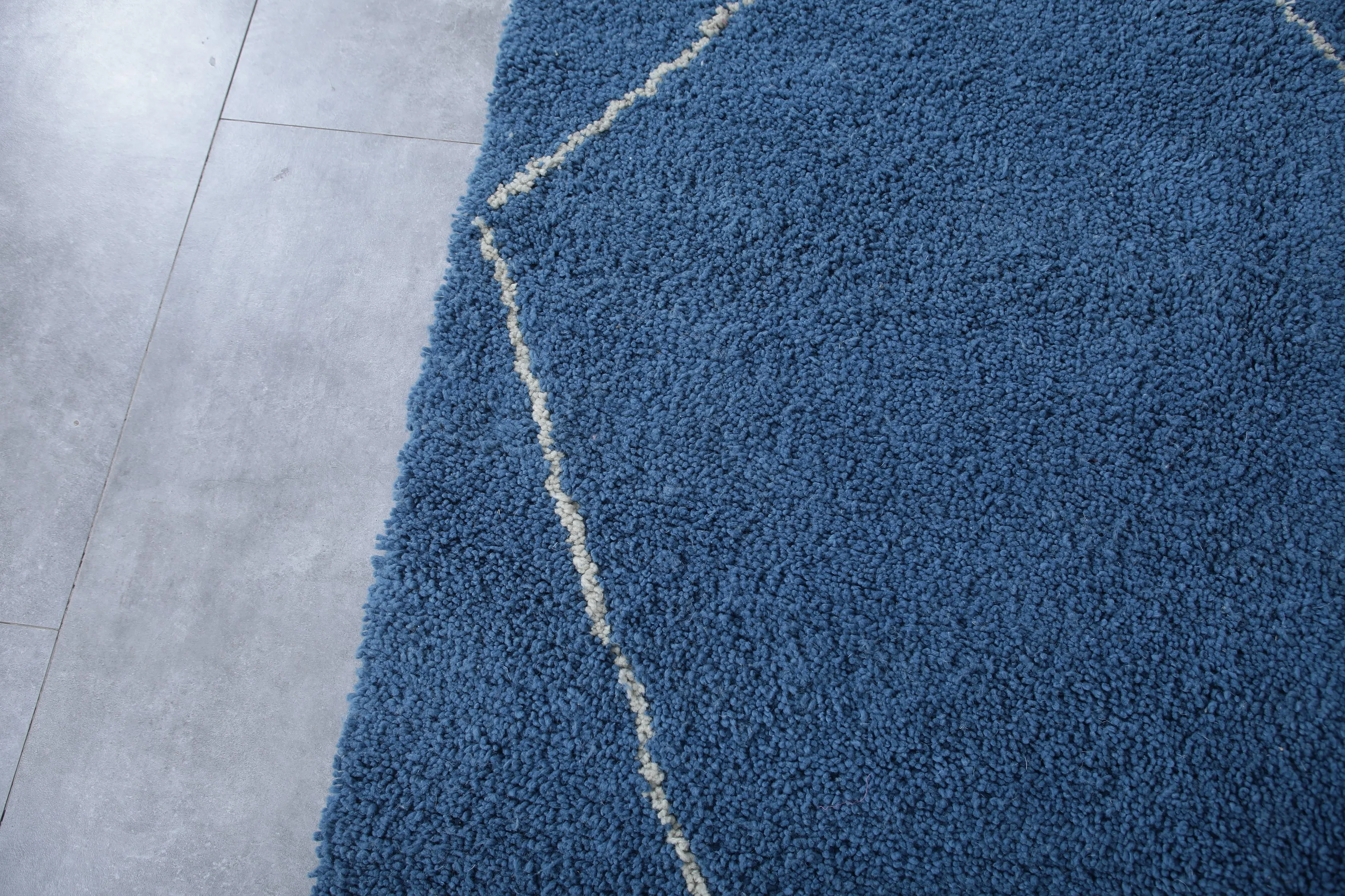 Blue Moroccan Beni ourain rug - Handmade Custom rug