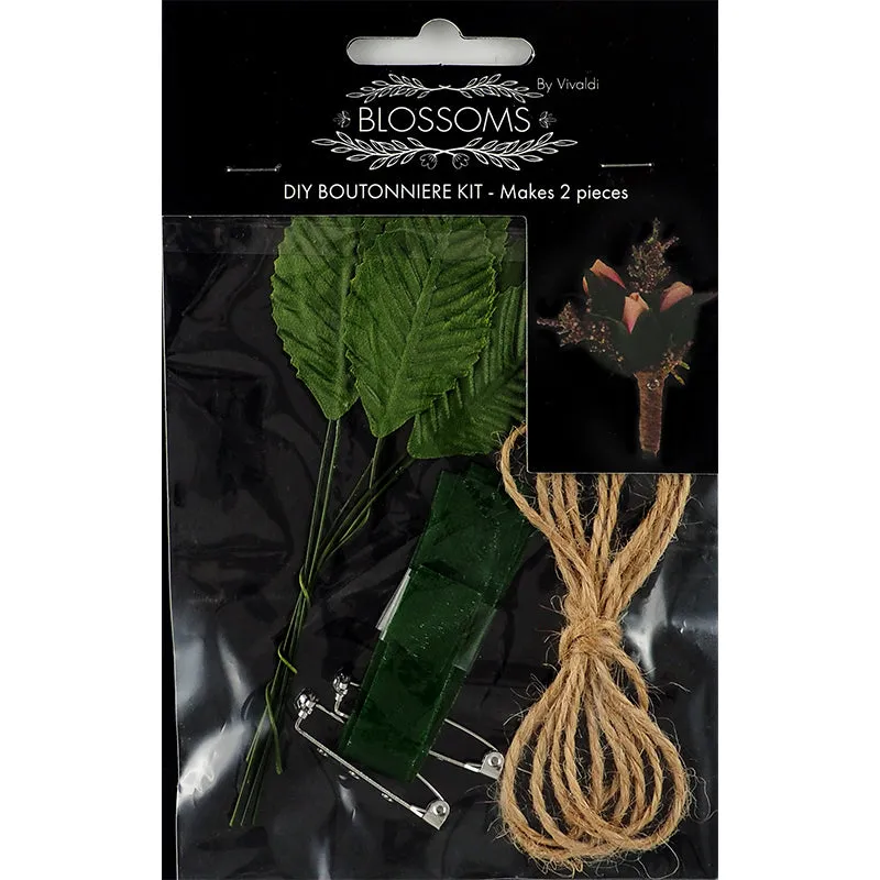 BOUTONNIERE DIY KIT 10PC - MAKES 2PC