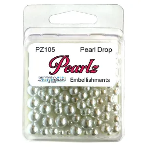 Buttons Galore & More - Shaker Embellishments - Pearlz - Pearl Drop / emPZ105