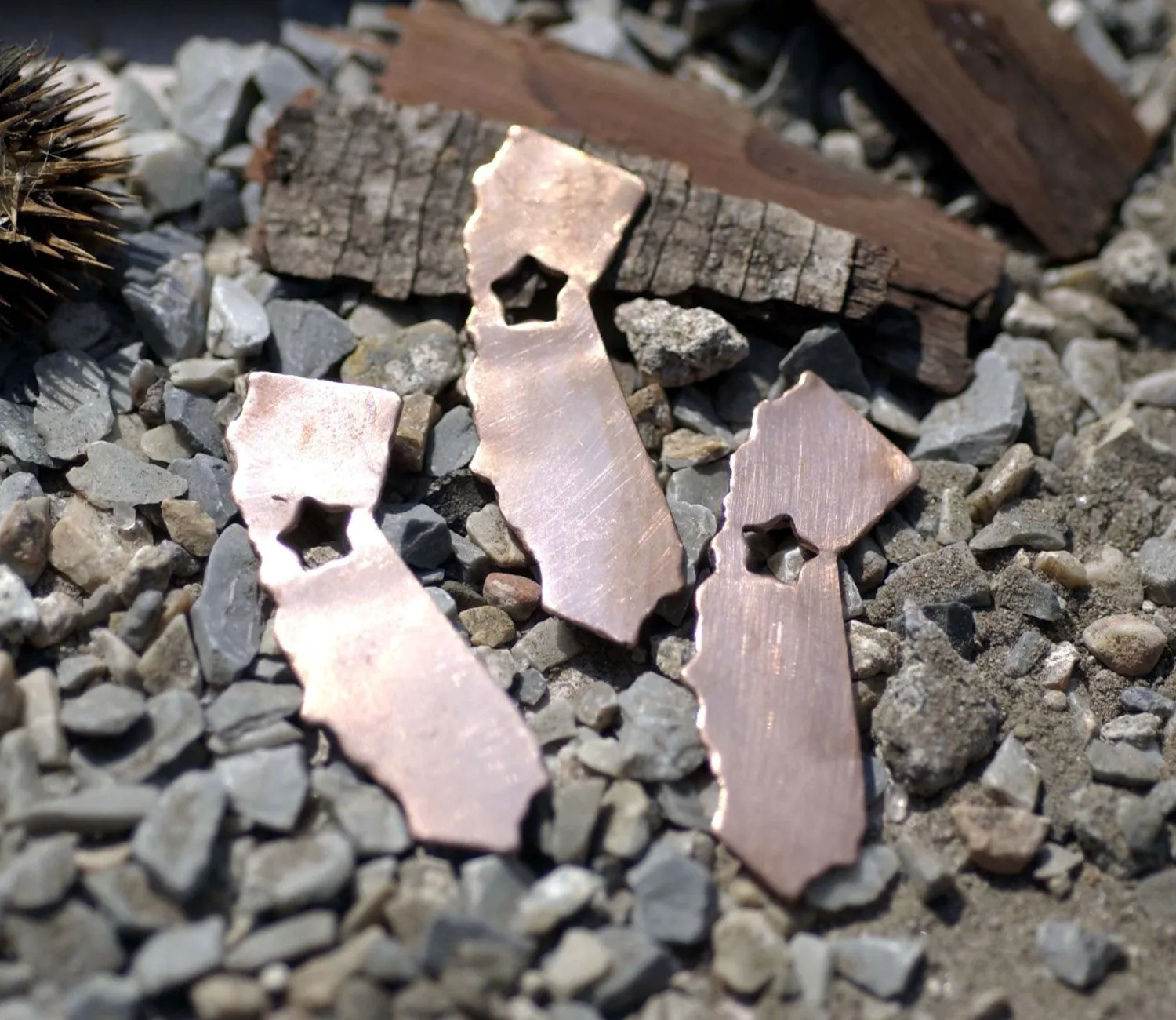 California State With Star Cutout Blanks for Jewelry Design, Scrapbooking, Photo Albums, Hand stamping, DIY design