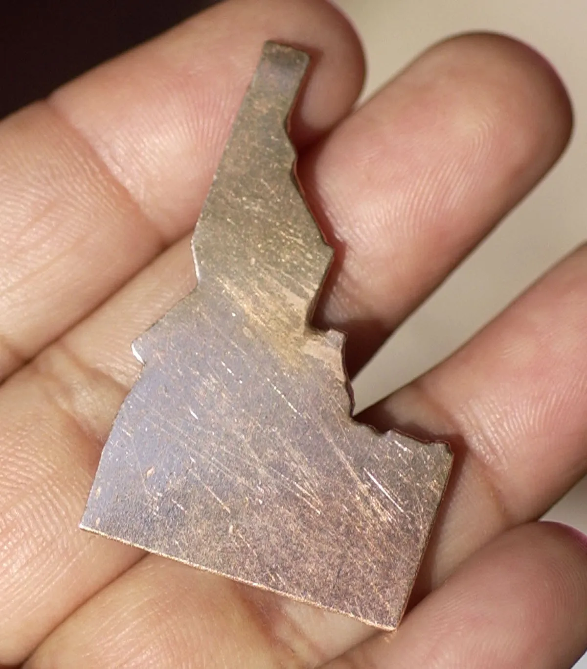 Copper Brass or Bronze Idaho State Blanks Cutout for Enameling Metalworking Stamping Texturing 100% Copper Blank -4 pieces