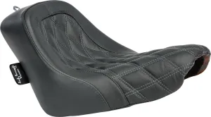 Danny Gray 21-201DIA Weekday Solo Seat - Double Diamond Stitch With Charcoal Gray Thread