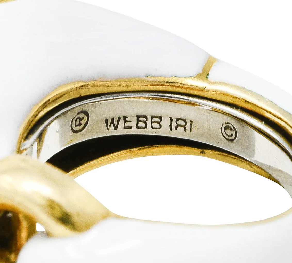 David Webb Vintage Ruby Enamel 18 Karat Gold Kingdom Horse Ring