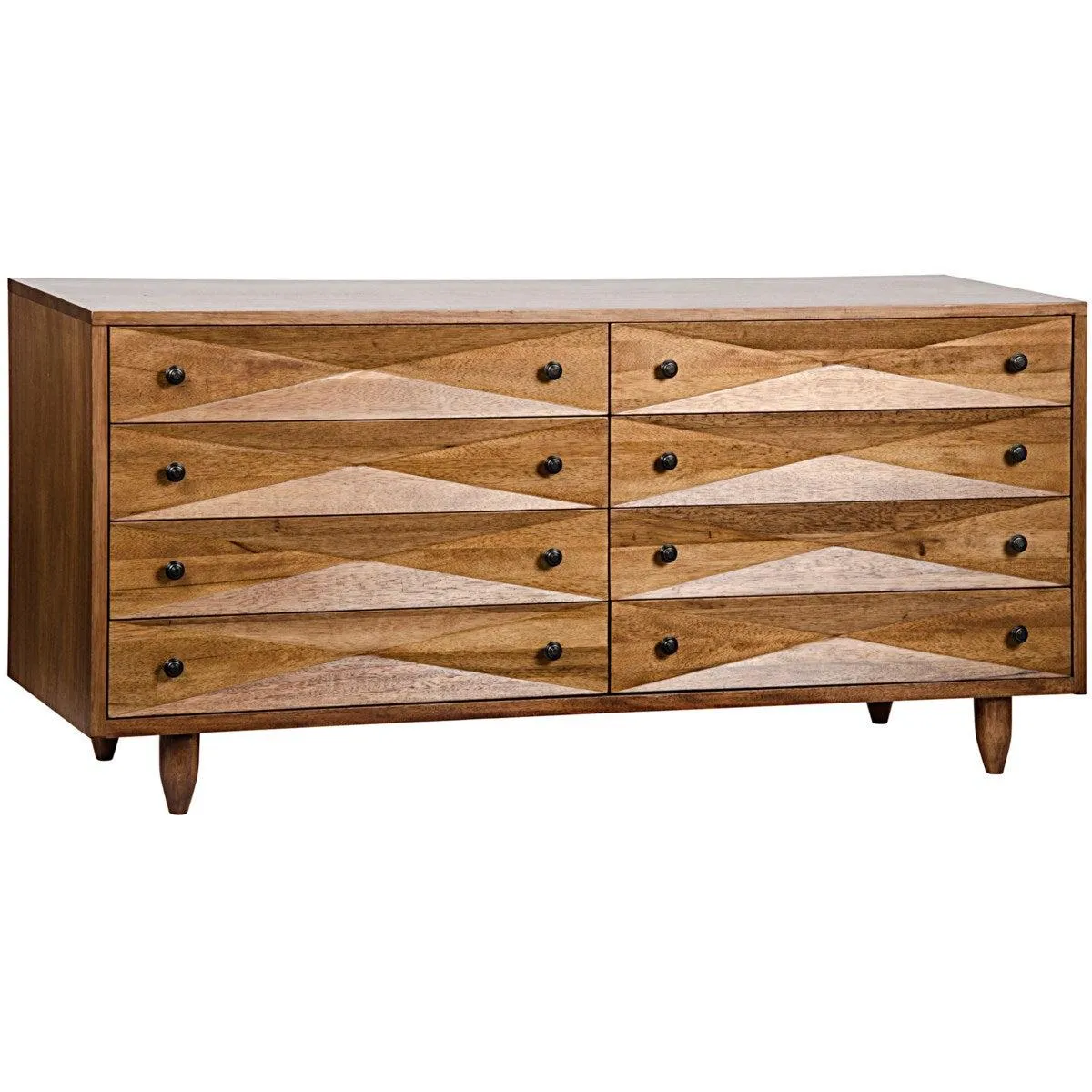 Diamond Double Chest, Dark Walnut