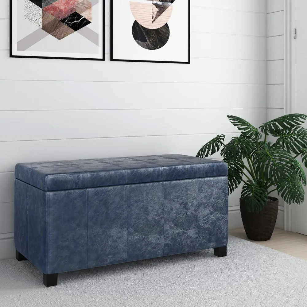 Dover Storage Ottoman in Vegan Leather