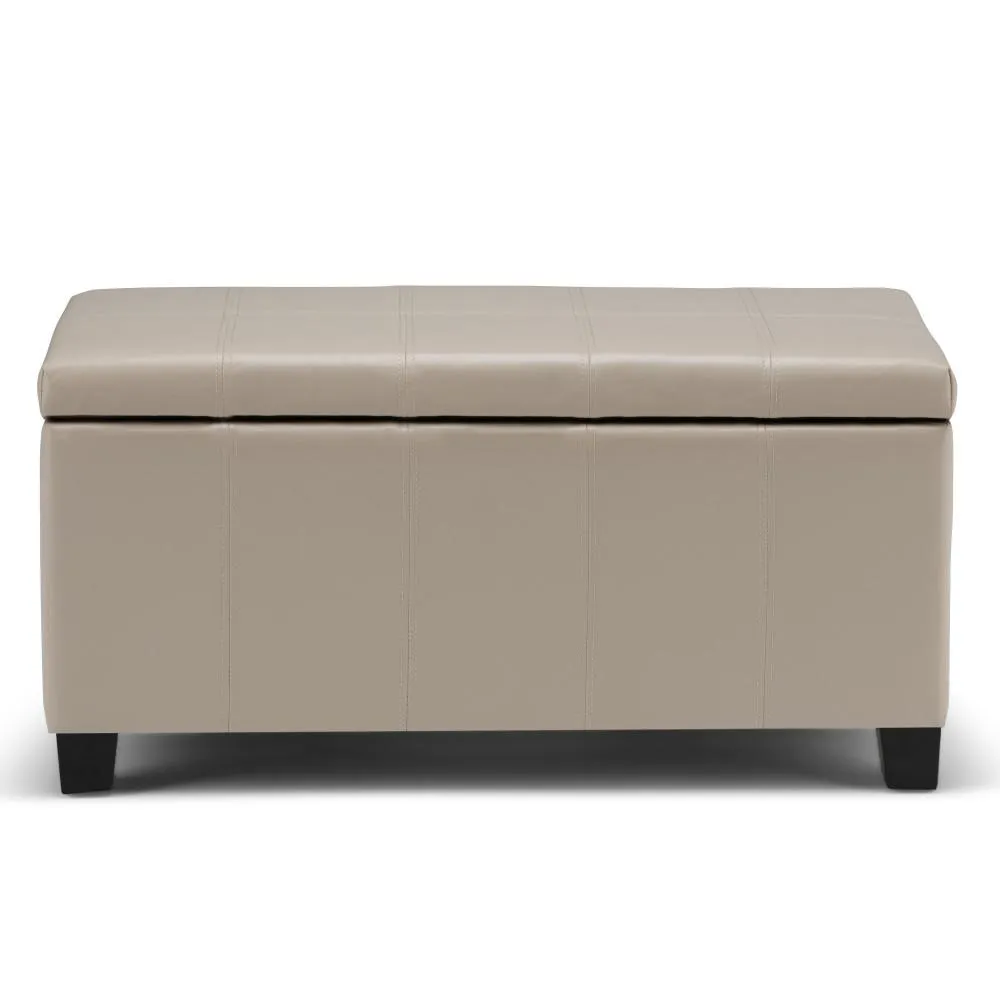 Dover Storage Ottoman in Vegan Leather