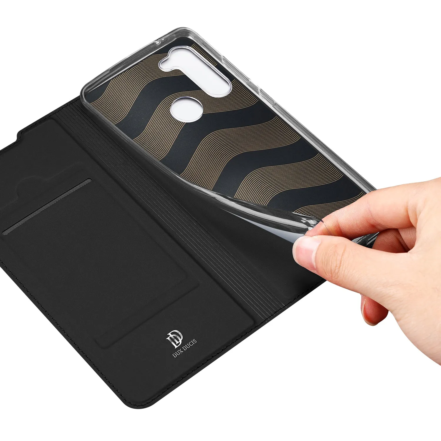 DUX DUCIS For Moto G8/G8 Power Leather Mobile Phone Cover Magnetic Protective Case Bracket with Cards Slot Royal blue_Moto G8