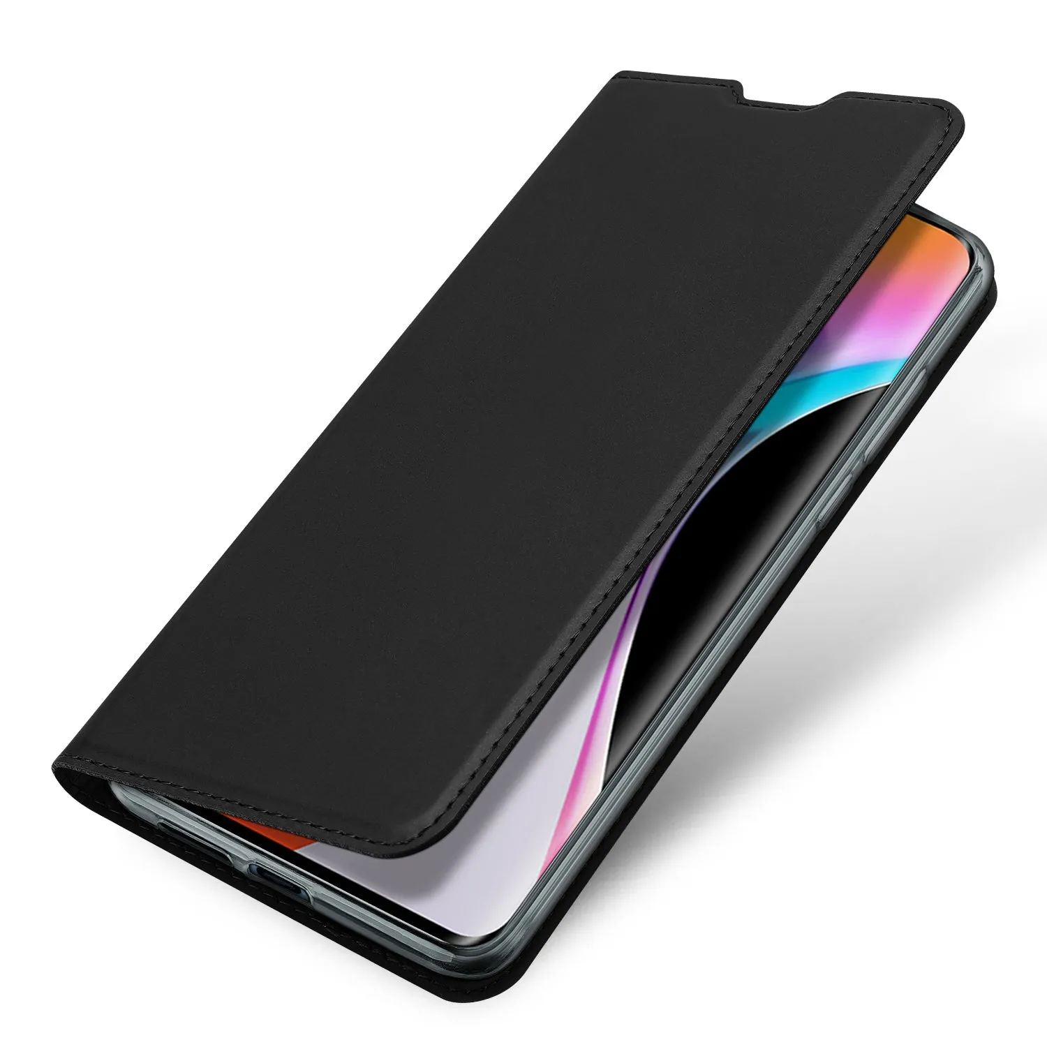 DUX DUCIS For XIAOMI 10/MI 10 Pro Fall Resistant Mobile Phone Cover Magnetic Leather Protective Case with Cards Slot Bracket Royal blue