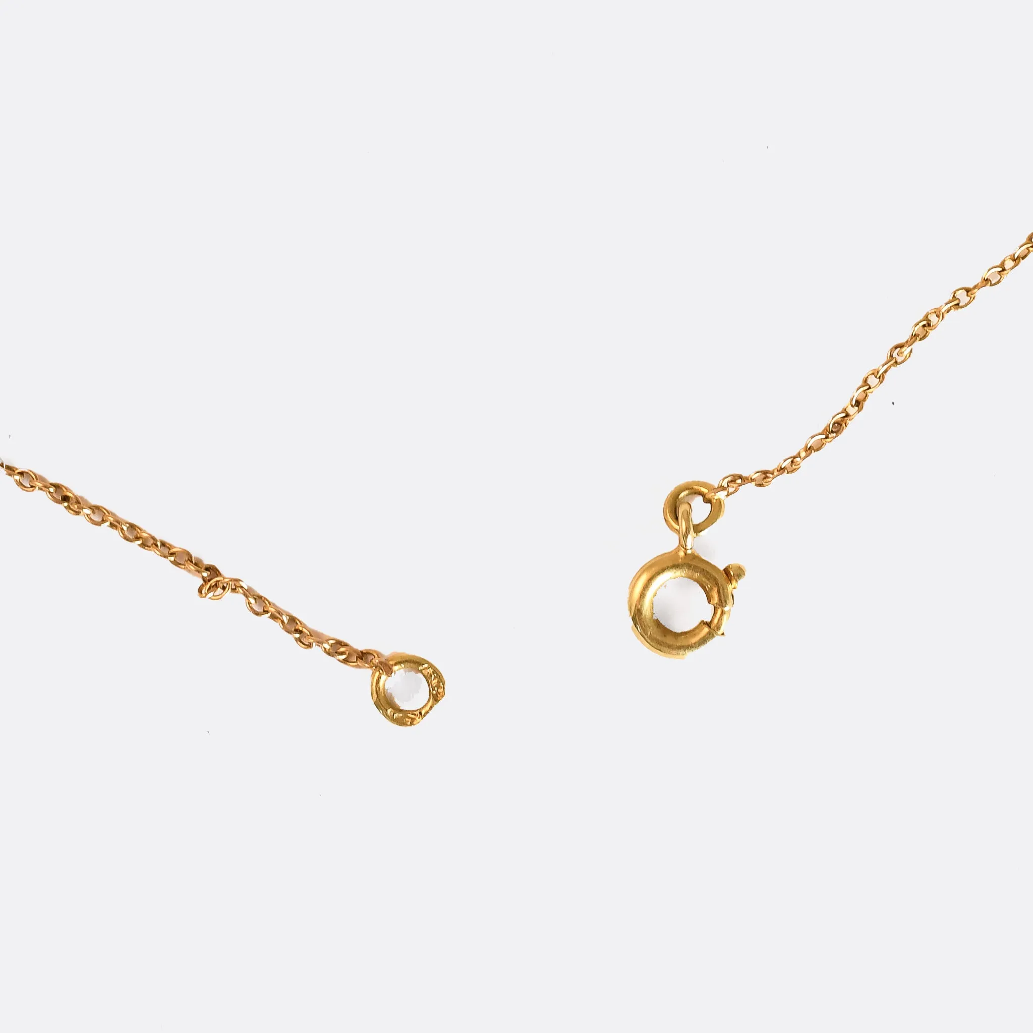 Edwardian Sapphire, Diamond & Pearl Drop Necklace
