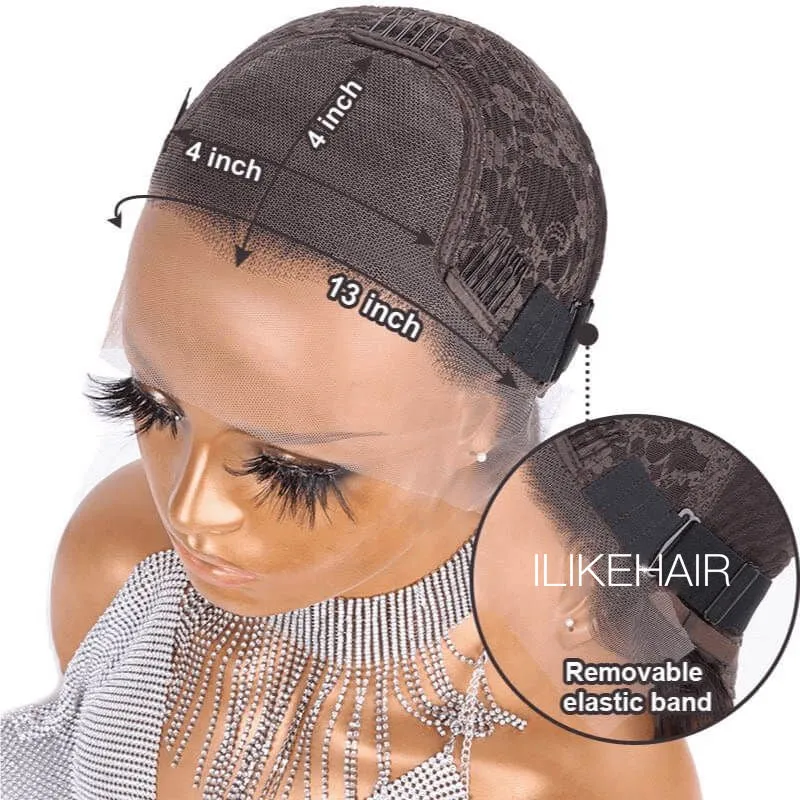 Elegant Mimics Natural Yaki Bob Undetectable HD Air Lace Glueless Wig