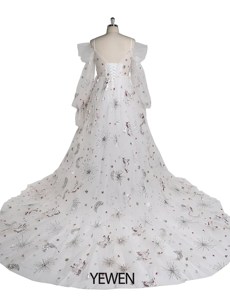 Elegant Puffy Sleeve Maternity Dresses for Wedding Photoshoot Dress YEWEN YW220419