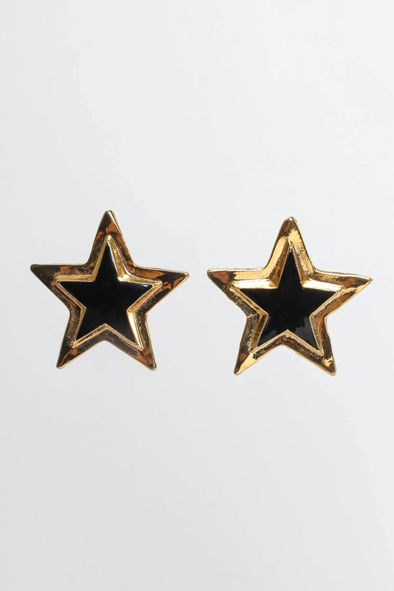 Enamel Star Plate Earrings