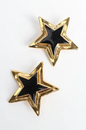 Enamel Star Plate Earrings